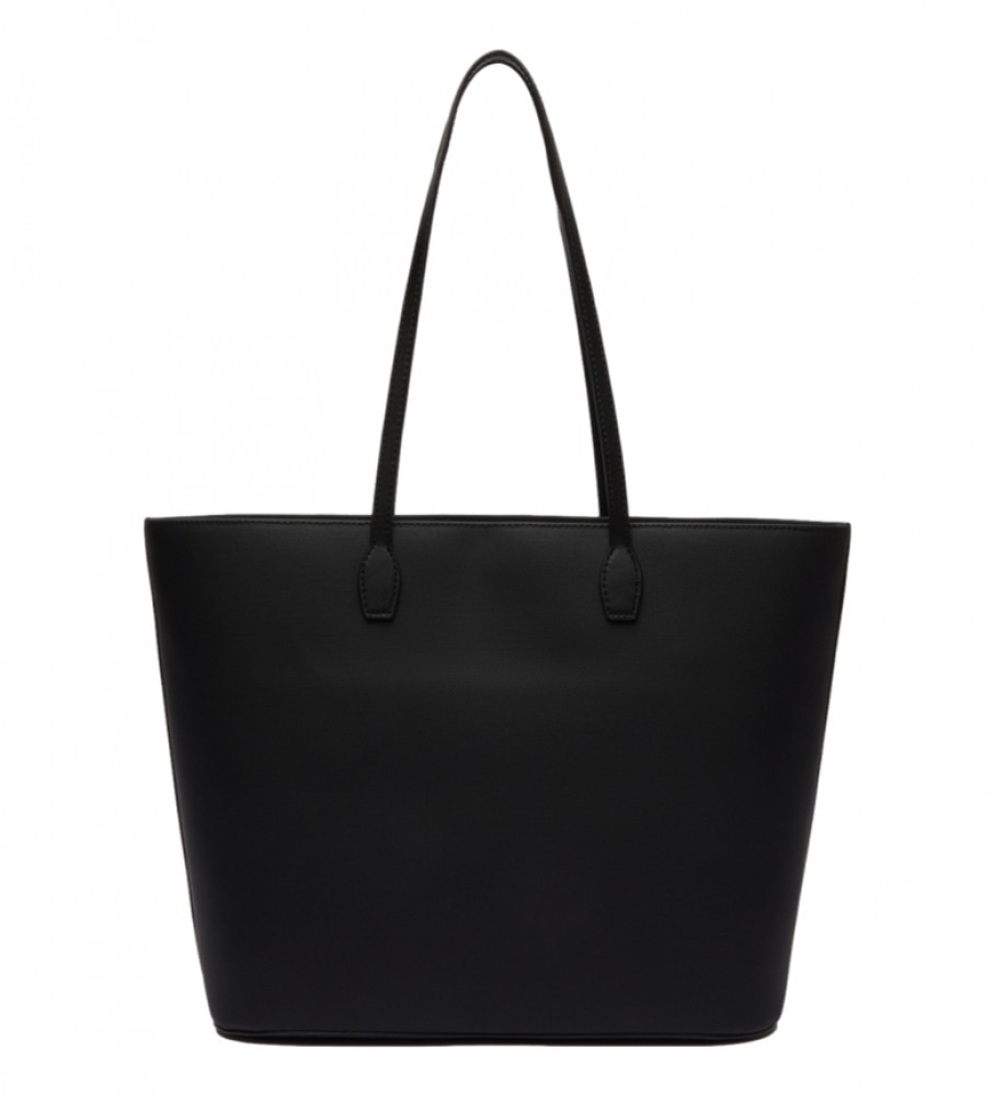 Sacola de compras Lacoste preta