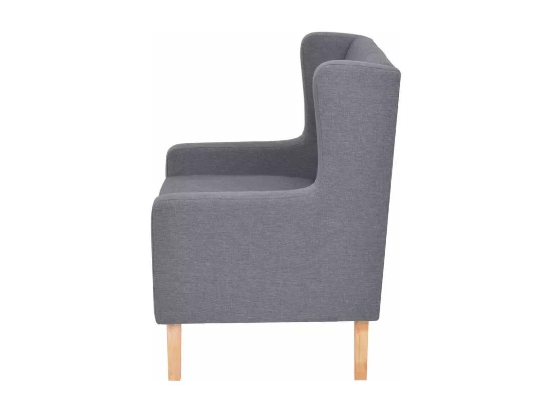 Fauteuil chaise siège lounge tissu grise 76 x 68 x 90 cm 1102324