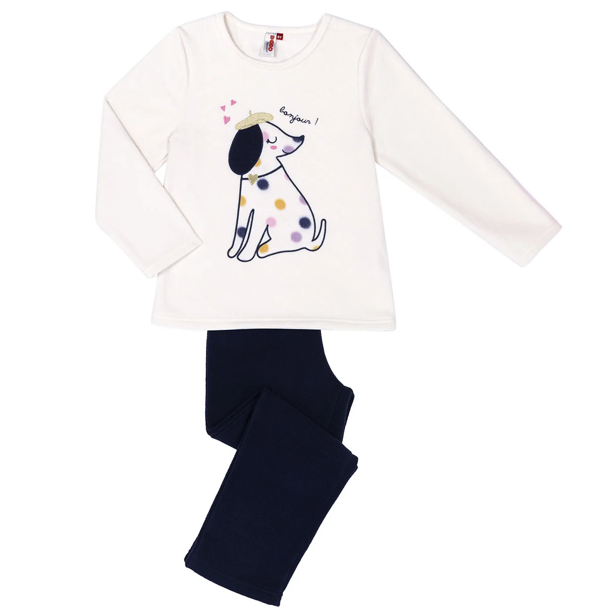 Pyjama fille CHIPI écru/marine