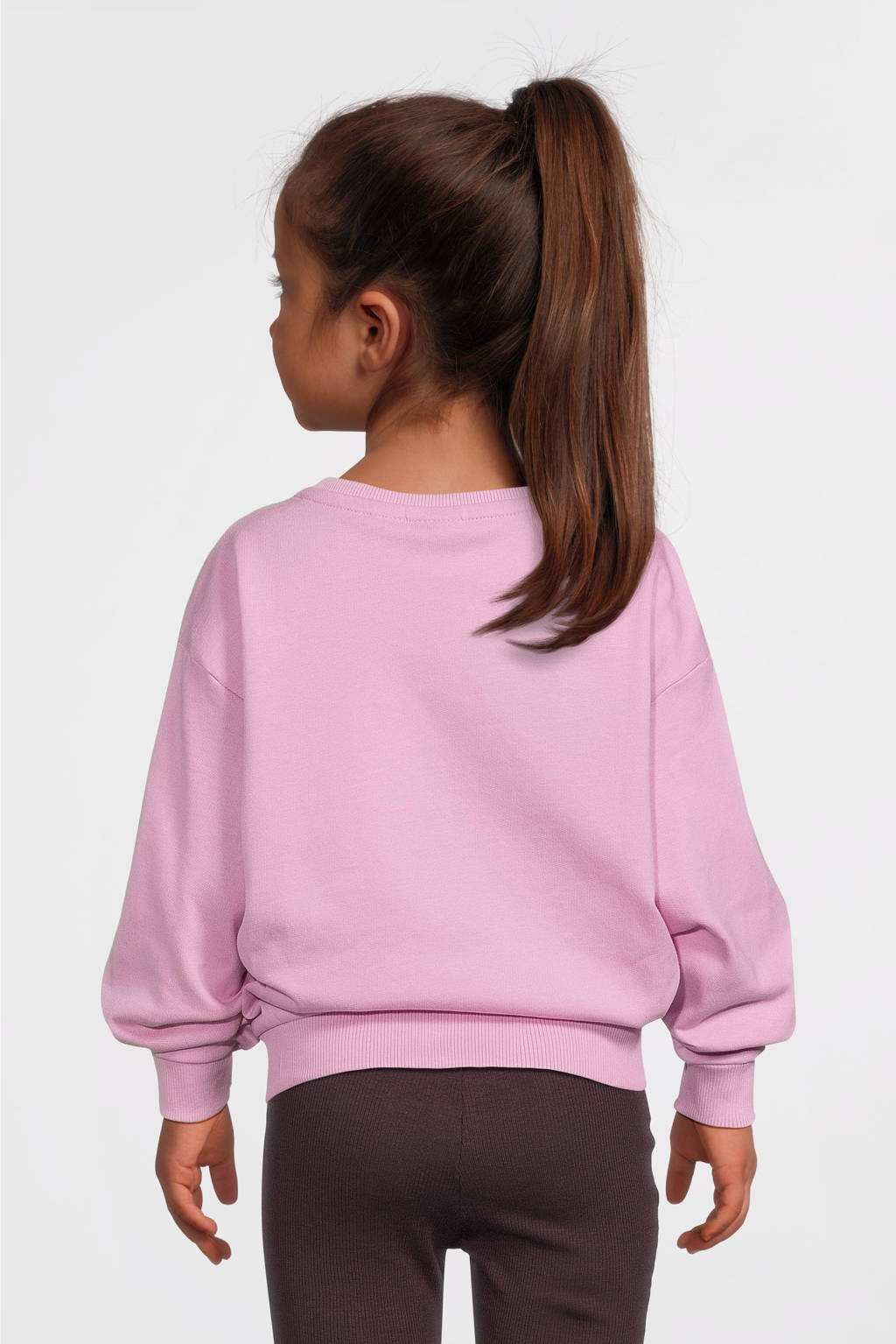 NAME IT sweater NMFVILOUI met printopdruk roze