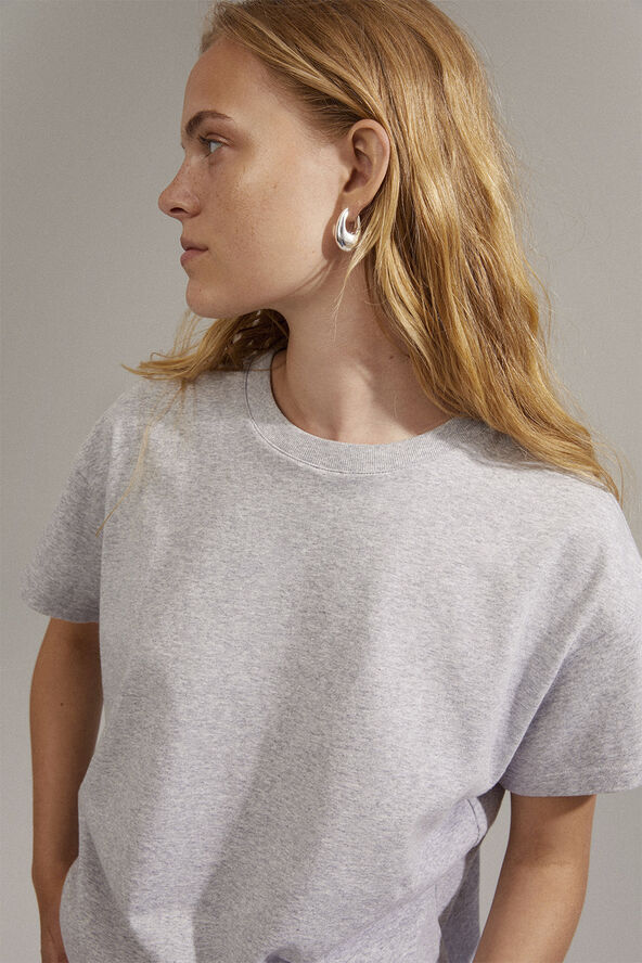 Pilgrim AUTUMN chunky retro hoop earrings silver-plated Sølv