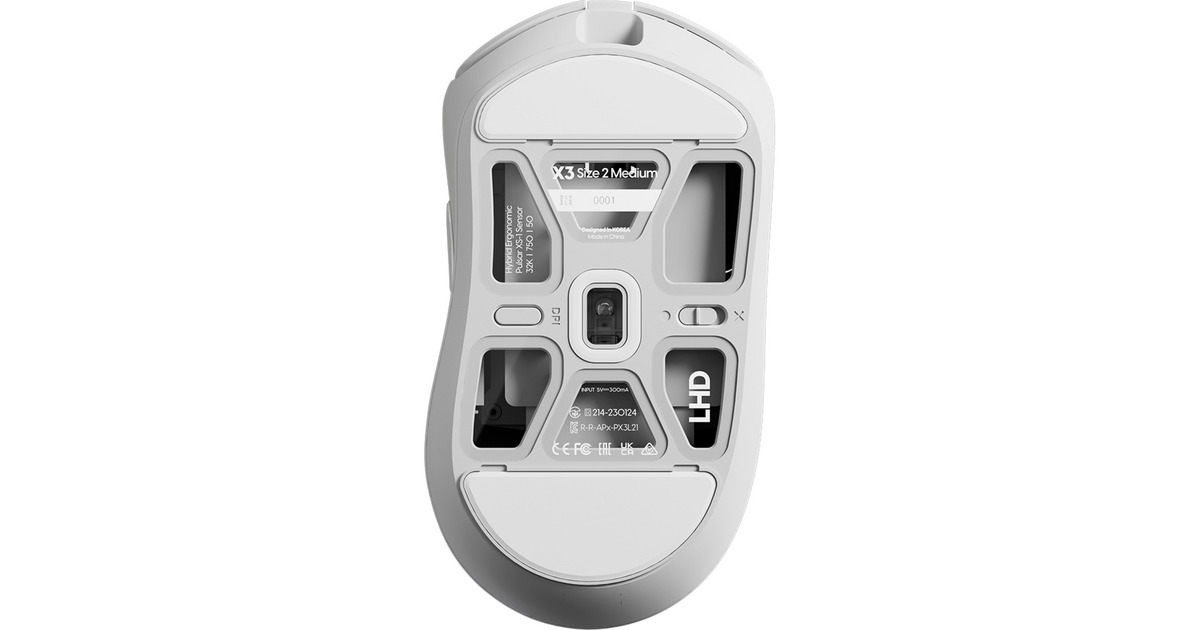 PulsarX3 LHD Wireless Gaming Mouse  (Wit, 32000 DPI)