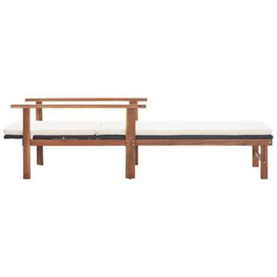 vidaXL - Zonnebed - Zwart - Poly rattan