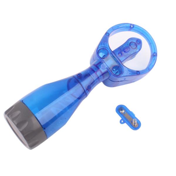 (27cm) Hand Ventilator mit Wasser Sprühfunktion - Blau