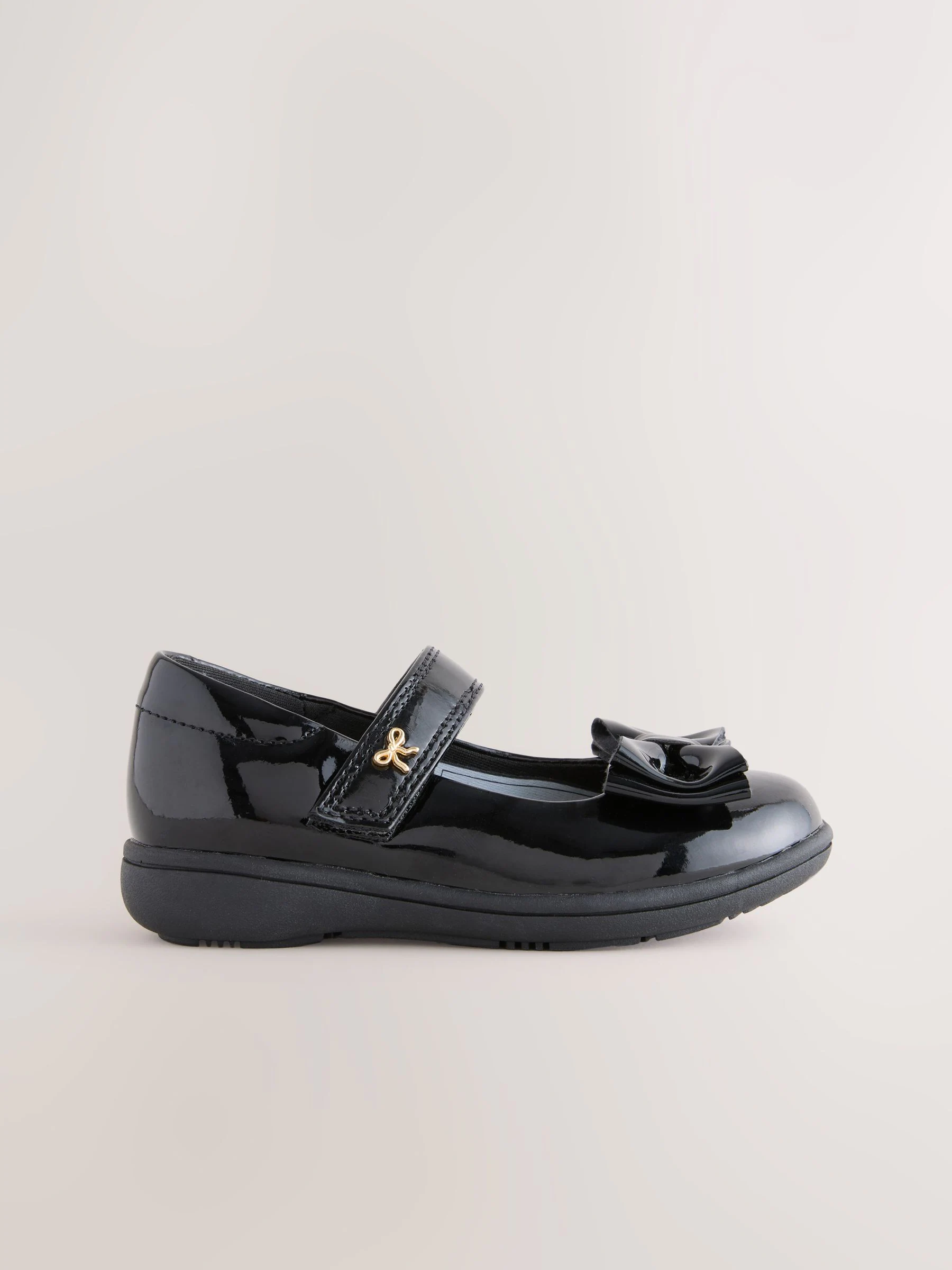 Zwart lak - Bow Mary Jane School Shoes