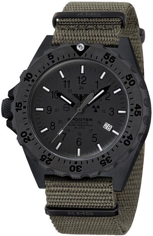 KHS - Chronograaf Horloge - Zwart - RVS - Saffierglas - 20 ATM