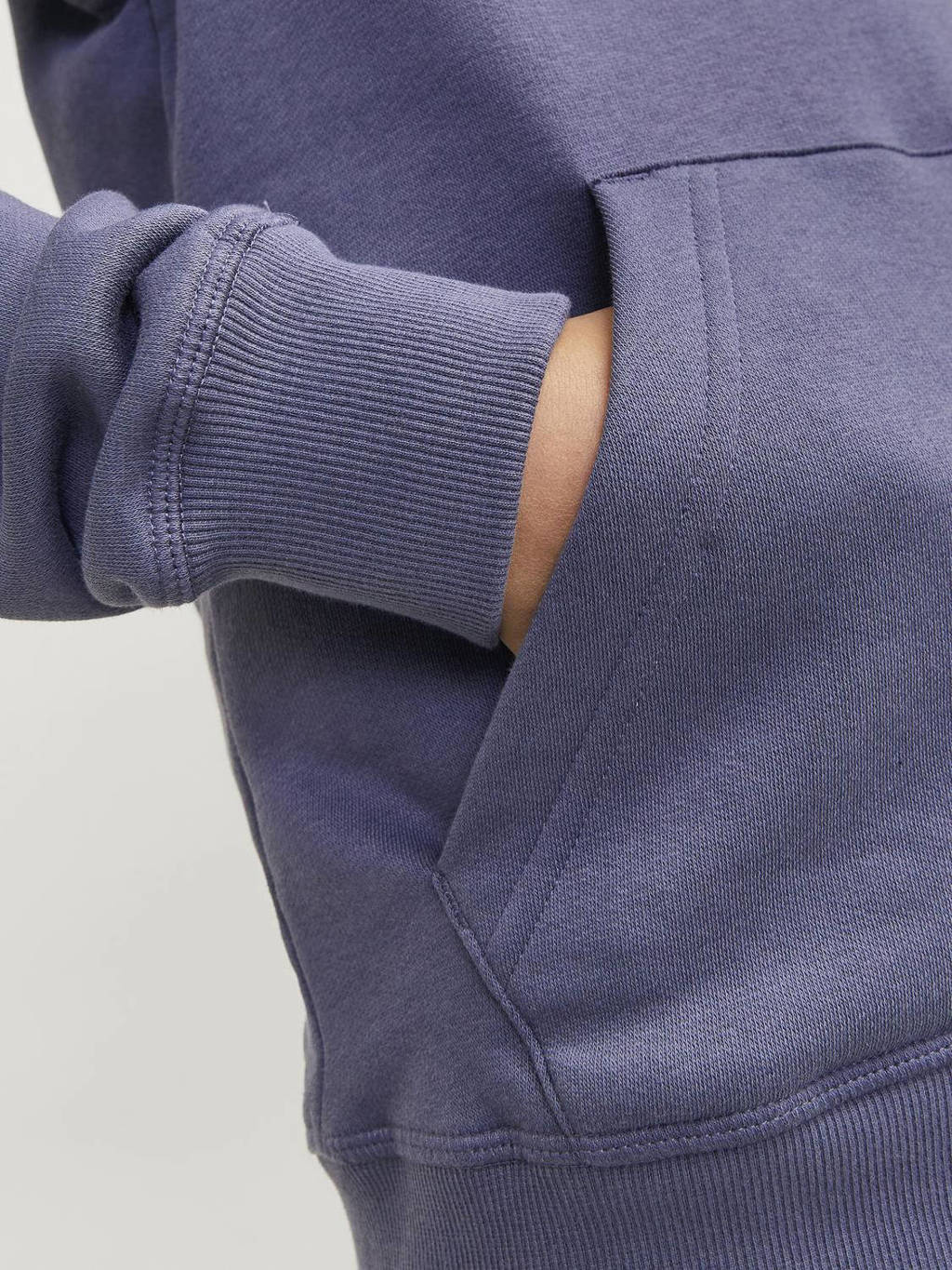 JACK & JONES hoodie JORFREDERIKSBERG met printopdruk middenblauw