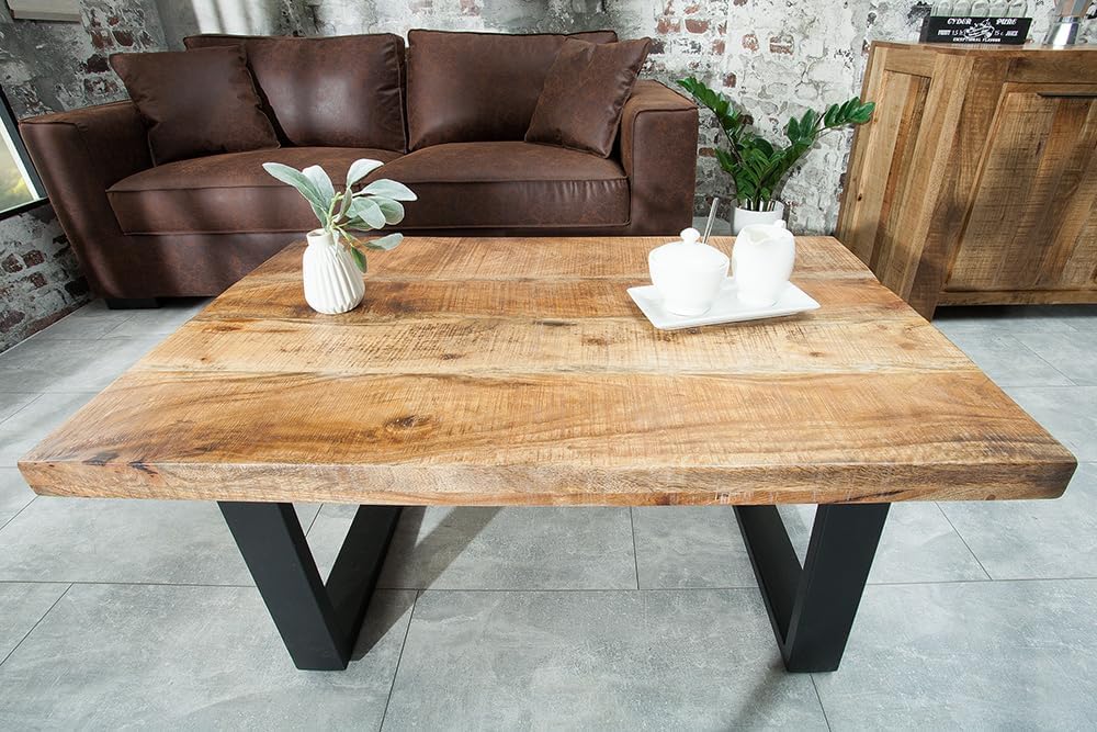 Riess Ambiente Couchtisch Iron Craft 100cm Mangoholz Eisen Industrial Design Wohnzimmertisch