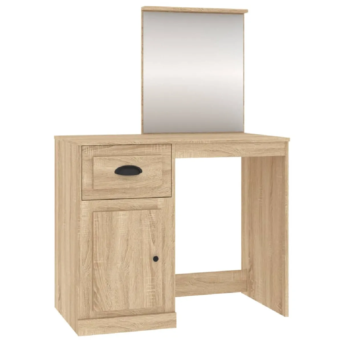 VidaXL Coiffeuse LED Chêne Sonoma