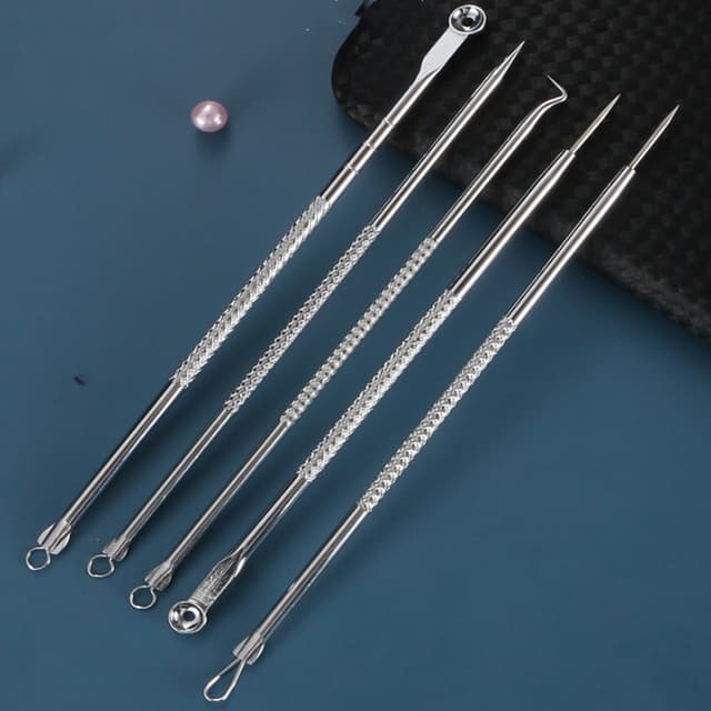 Acne nåle / hudormefjerner 4 instrumenter i rustfrit stål