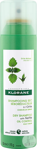 Klorane Ortie & Vitamine E Shampoing sec Purifiant Sébo-Réducteur Cheveux Gras 150ml