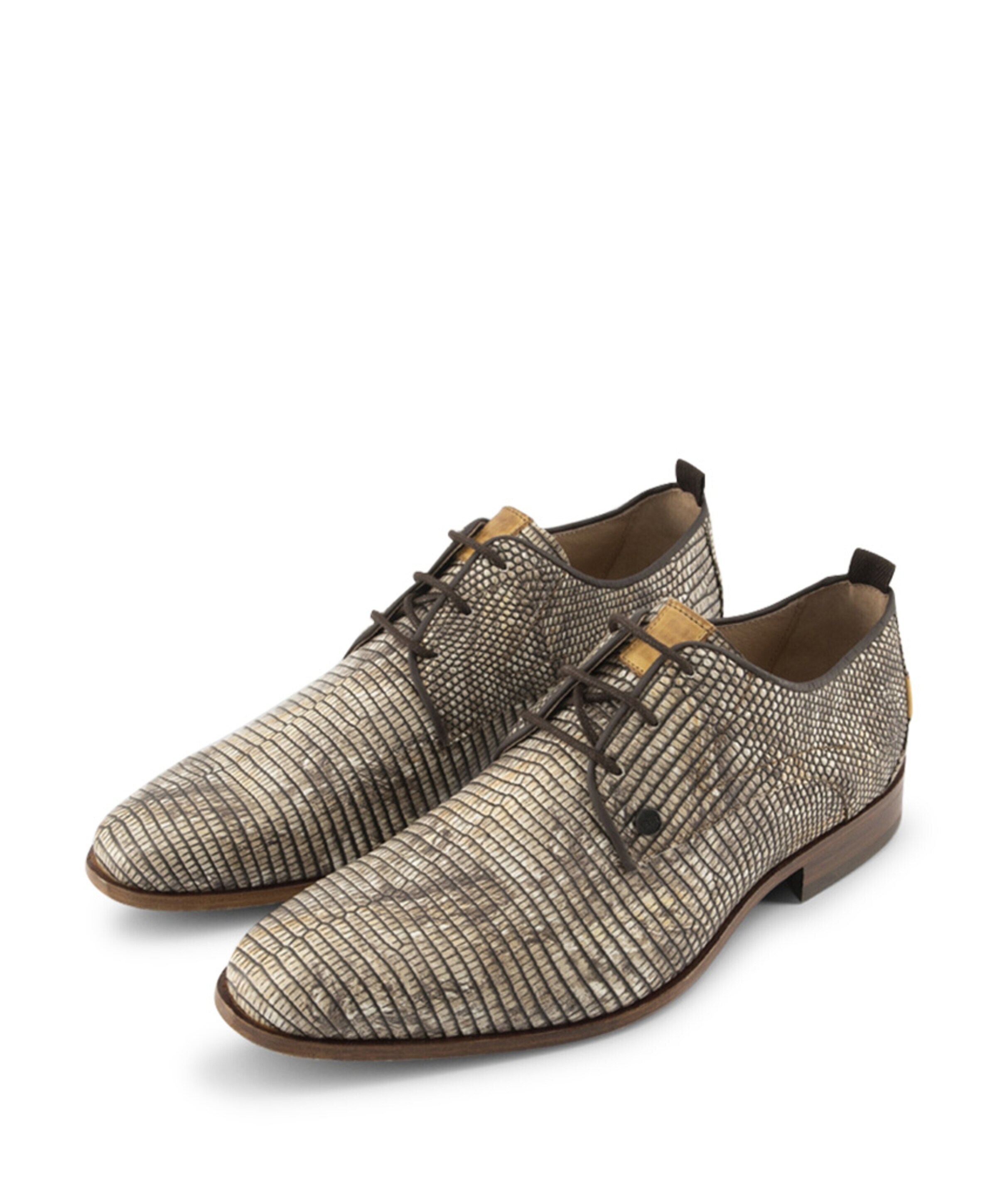 Rehab Greg Marble heren veterschoenen beige