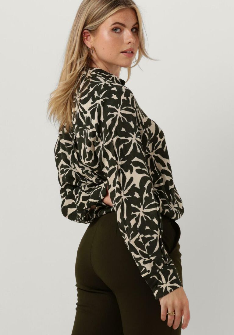 MODSTR\u00D6M groene modstr&ouml;m blouse fernmd print shirt