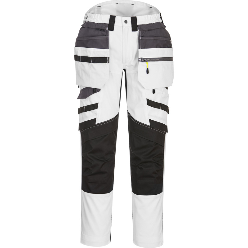 Portwest DX4 stretch werkbroek met afneembare holsterzakken + gratis kniestukken 56 wit/grijs