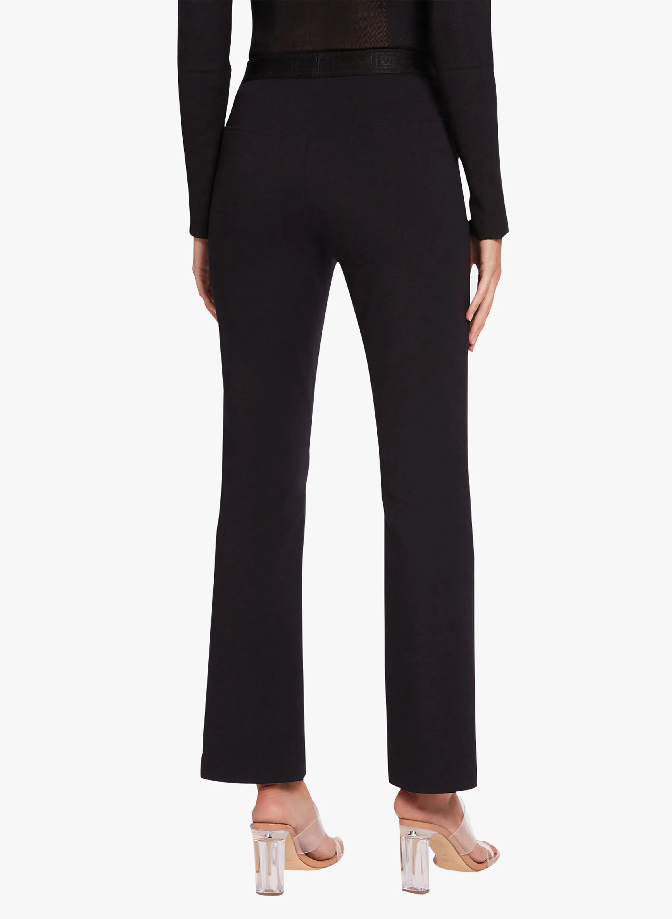Grazia Trousers - Pantalon évasé taille haute| Noir