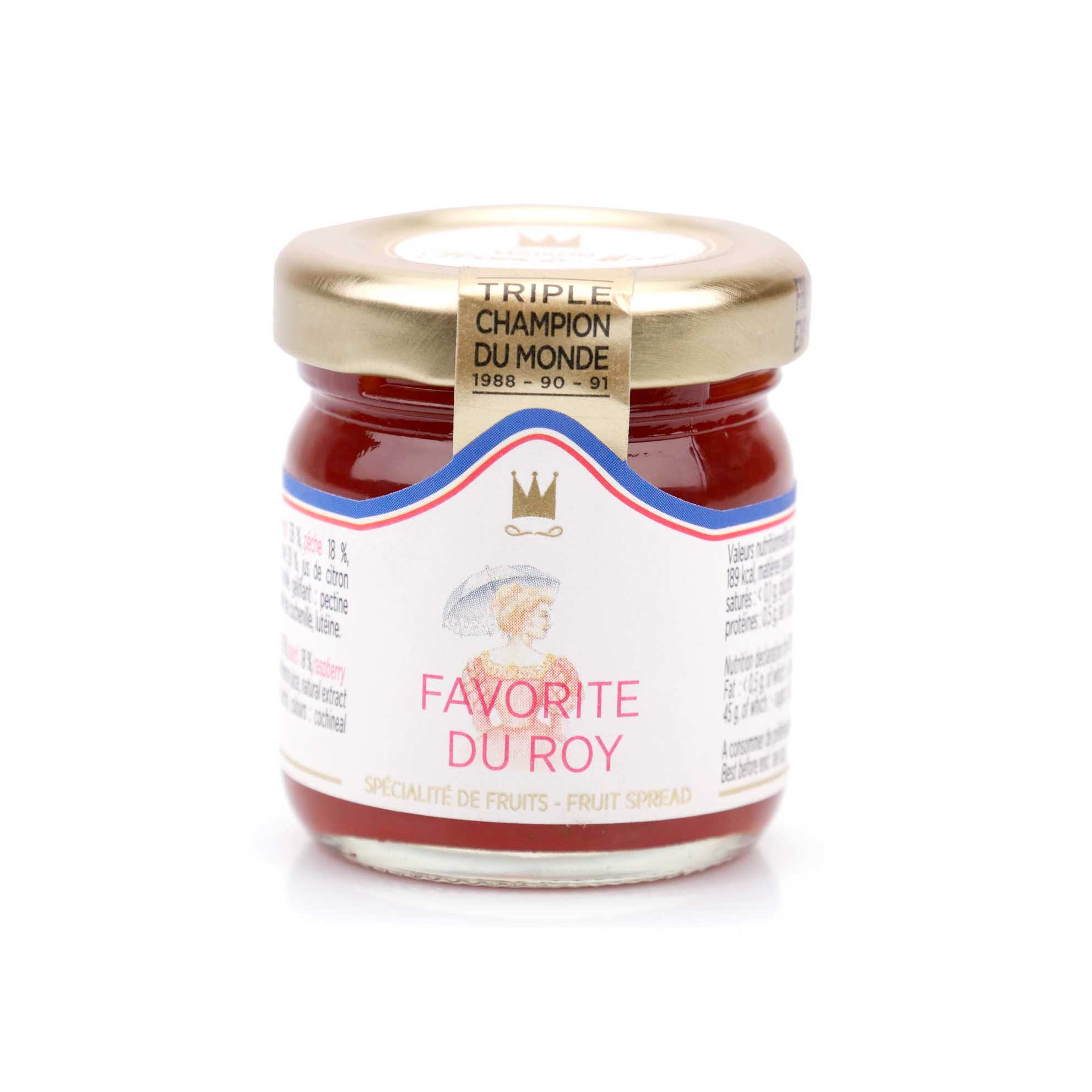 Confiture Favorite du Roy (pêche, abricot, framboise) - Francis Miot