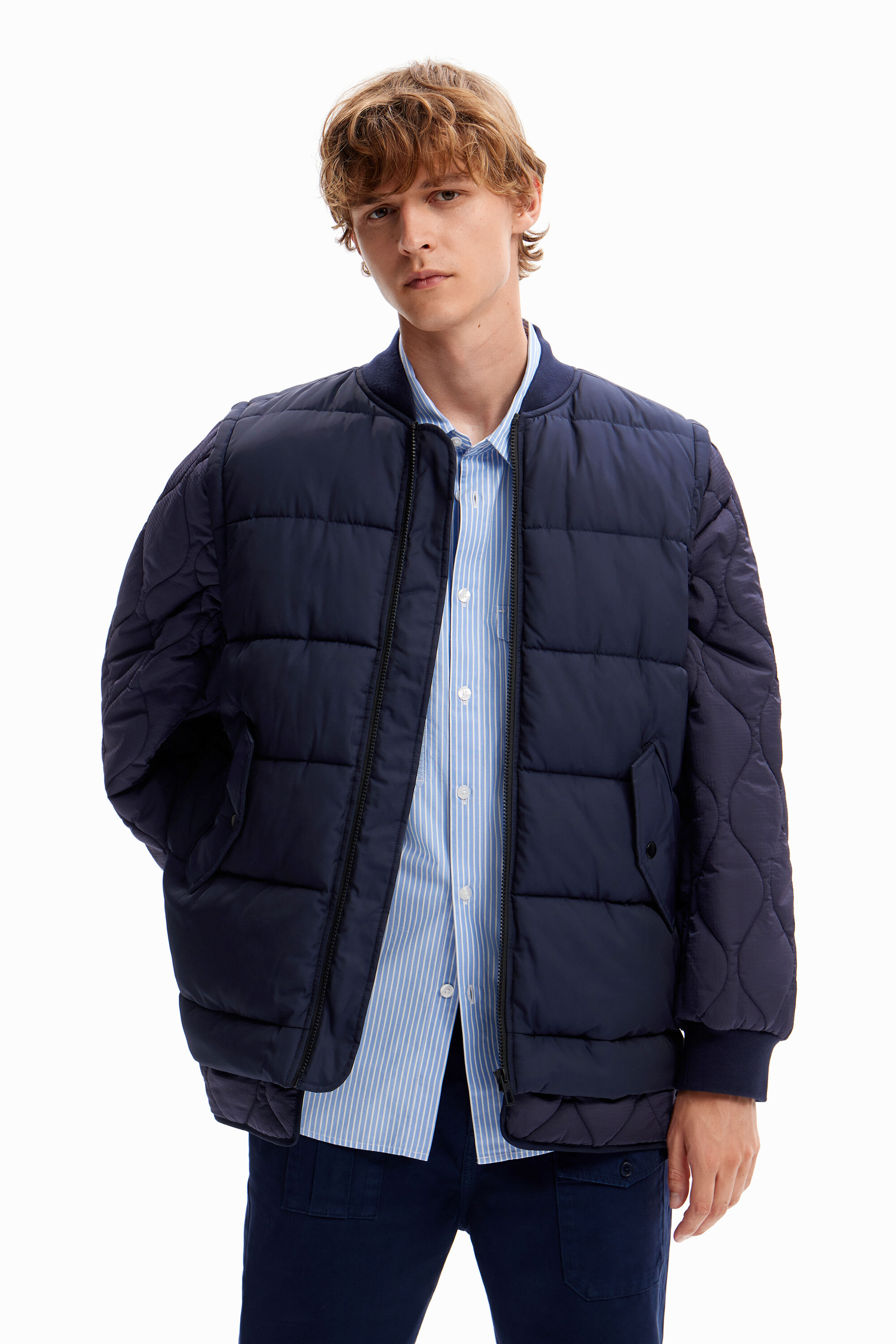 Bomber matelassé démontable