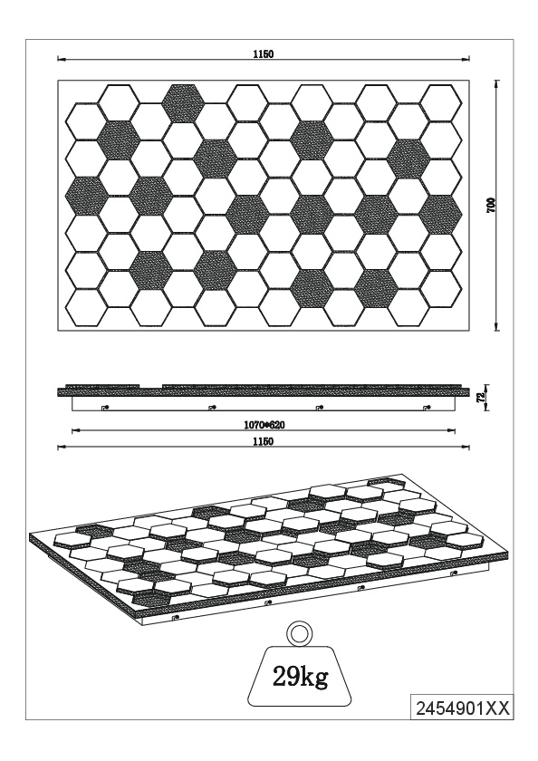 Wand-/Deckenleuchte CINQUE CIFAVO