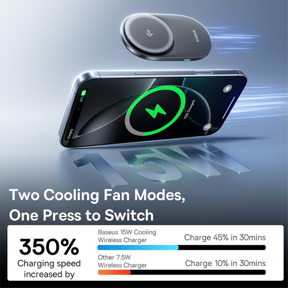 (15W) MagSafe Auto KFZ Halterung für Lüftungsgitter Qi2 Wireless Fast Charging Ladestation - Schwarz