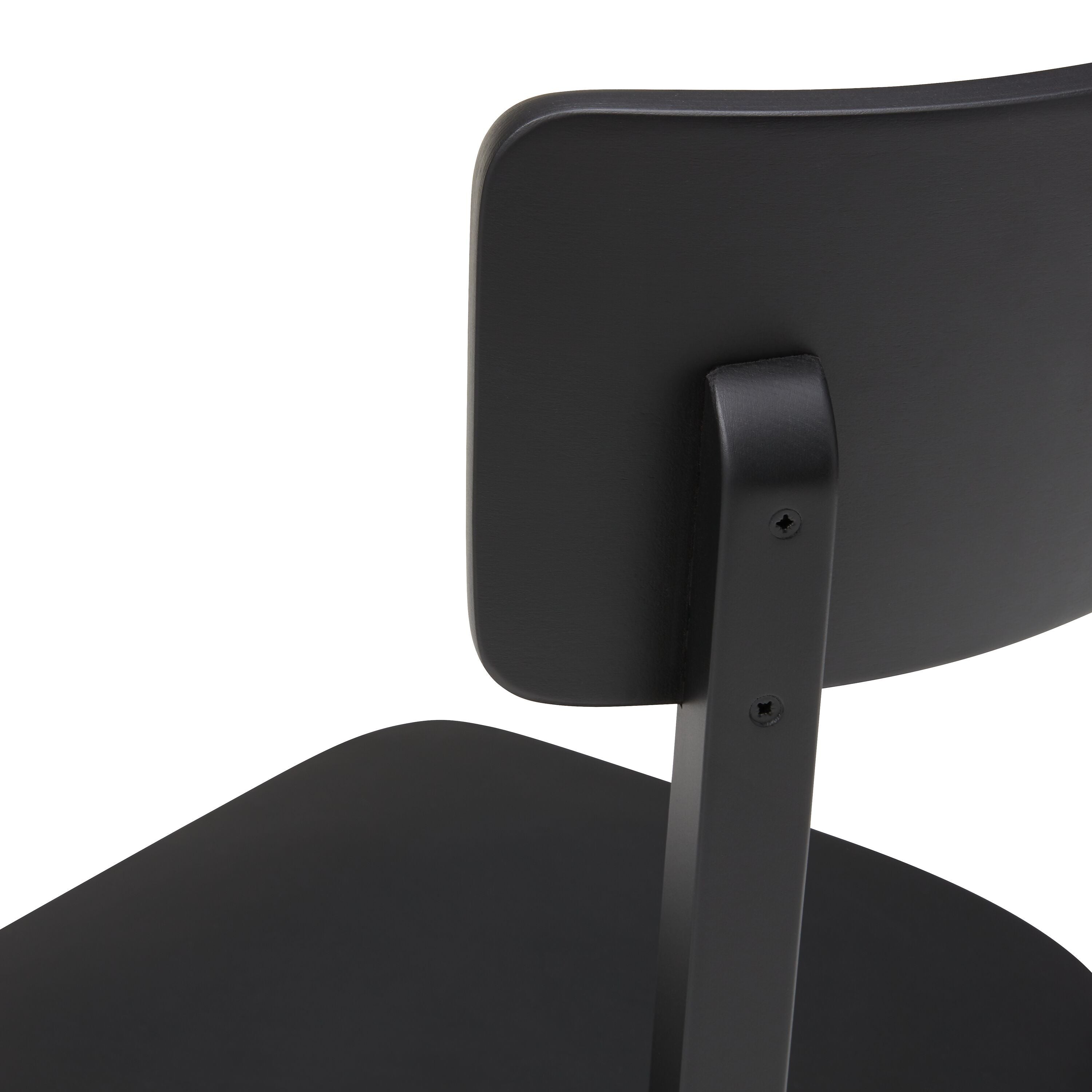 PANUCCI Stuhl - Schwarz / B: 40.0 cm x T: 40.0 cm x H: 82.0 cm