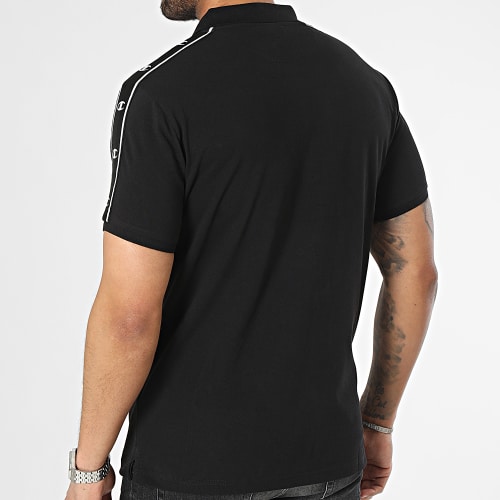 Polo Manches Courtes A Bandes 218758 Noir