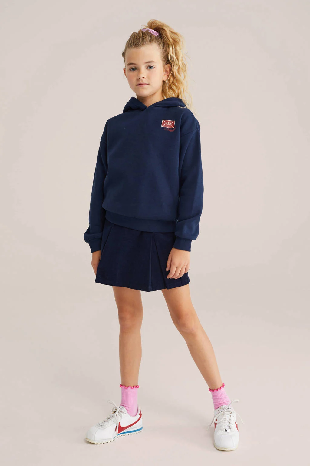 WE Fashion hoodie donkerblauw