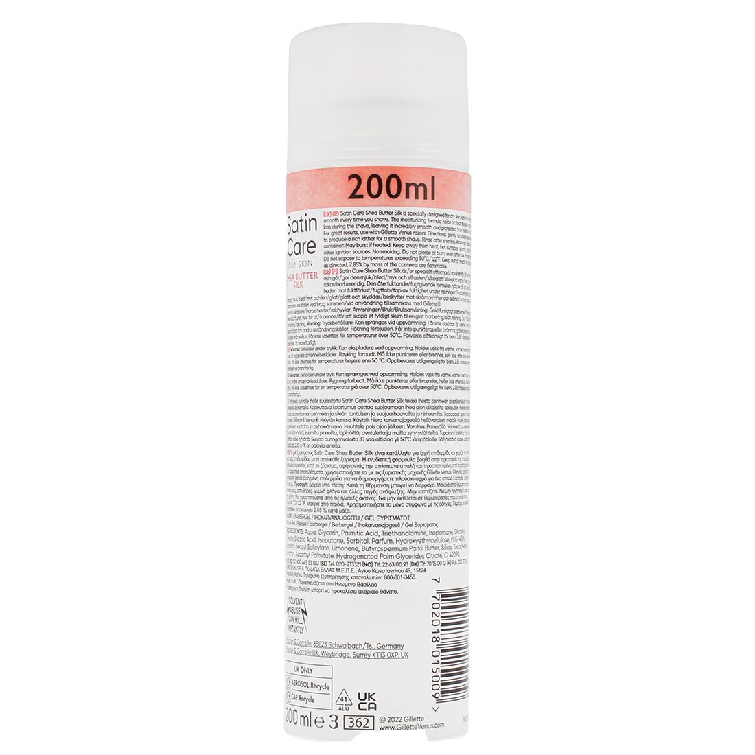 Satin Care Shave Gel 200ml