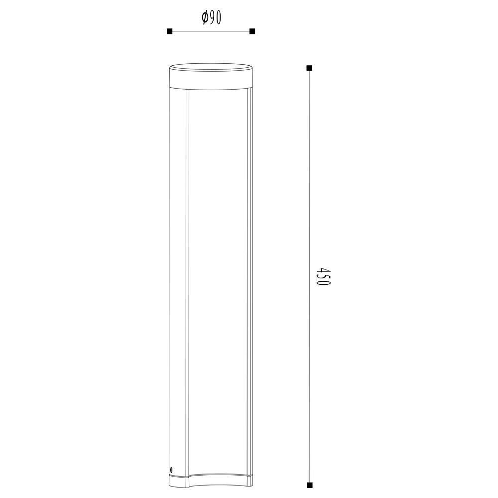 Combinatie sokkel- en vloerlamp voor buitengebruik, IP54, 450 mm hoog