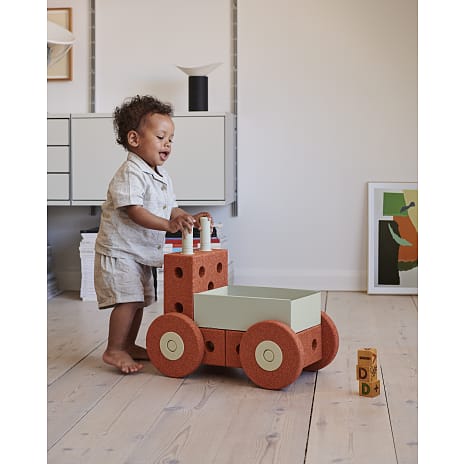 MODU 3-i-1 Gåvogn - Burnt Orange/Dusty Green