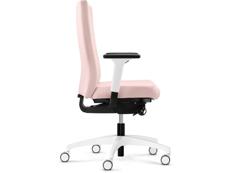 Dauphin Bürostuhl Just Evo Cozy mit Polsterrücken, Pink Schreibtischstuhl für Büro und Homeoffice