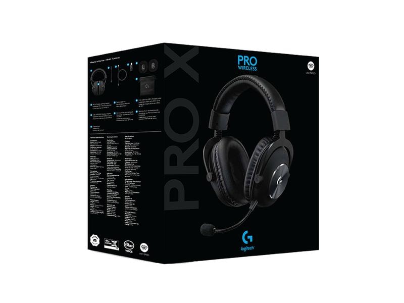 Logitech Headset G Pro X Wireless Lightspeed Gaming Schwarz Kabelloses Over-Ear-Headset mit Surround-Sound