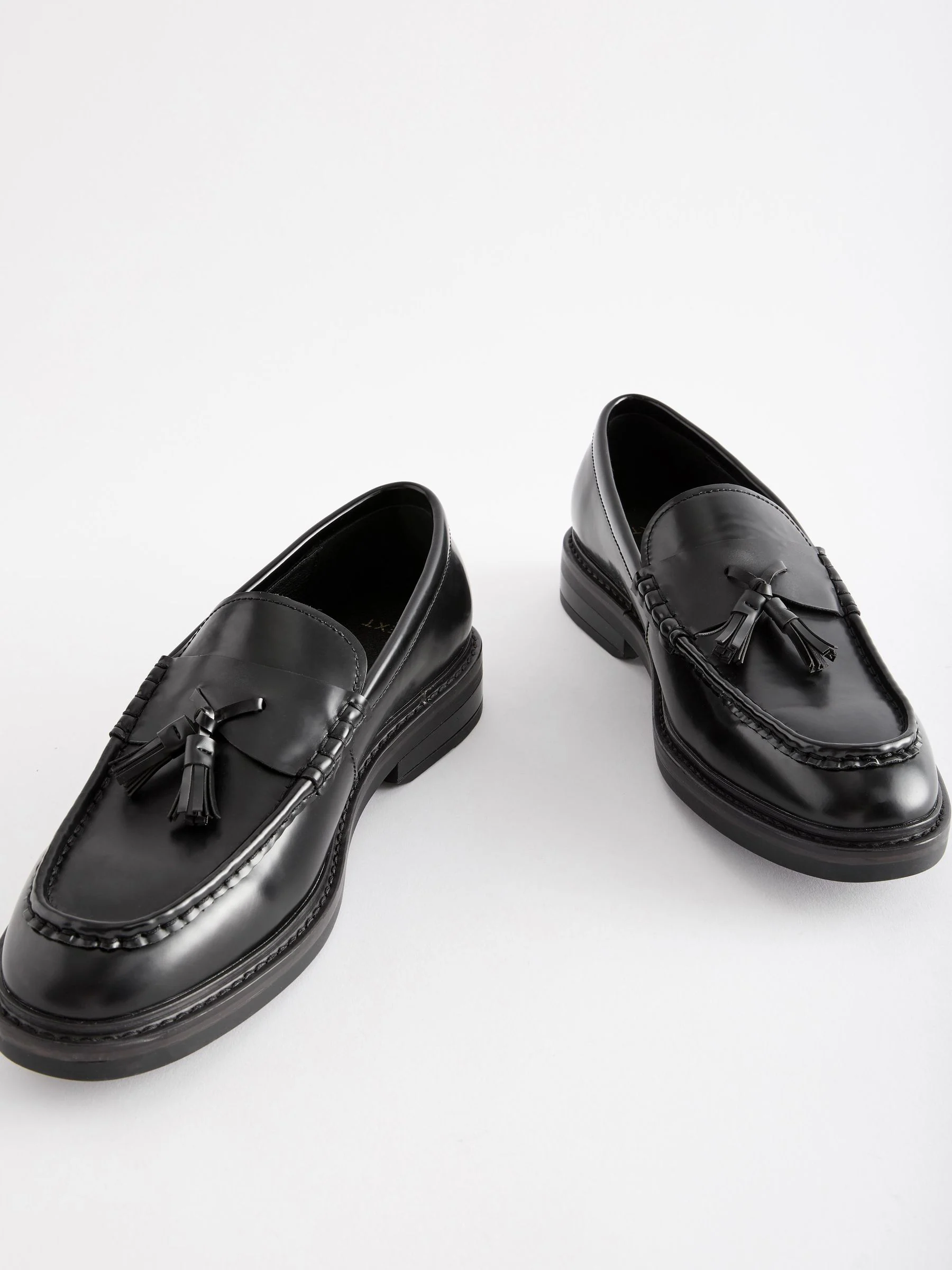 Zwart - Loafers met dikke zool en kwast