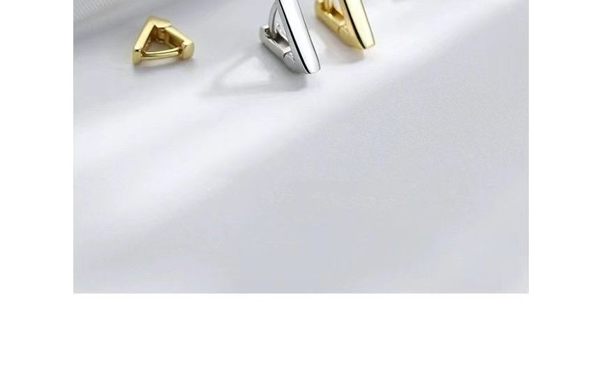 Toinianimos - Geometrische sterling zilveren Huggie-oorbel