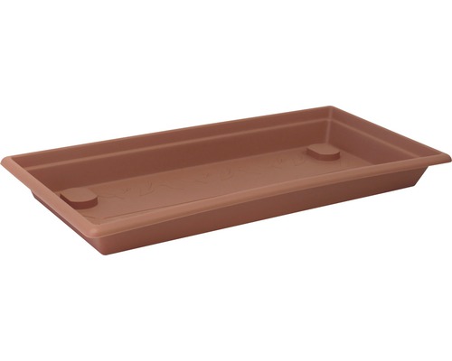 Onderzetter/potonderzetter/emmeronderzetter voor Magnus XXL 80, rechthoekig, terracottakleurig kunststof, vorstbestendig, UV-bestendig