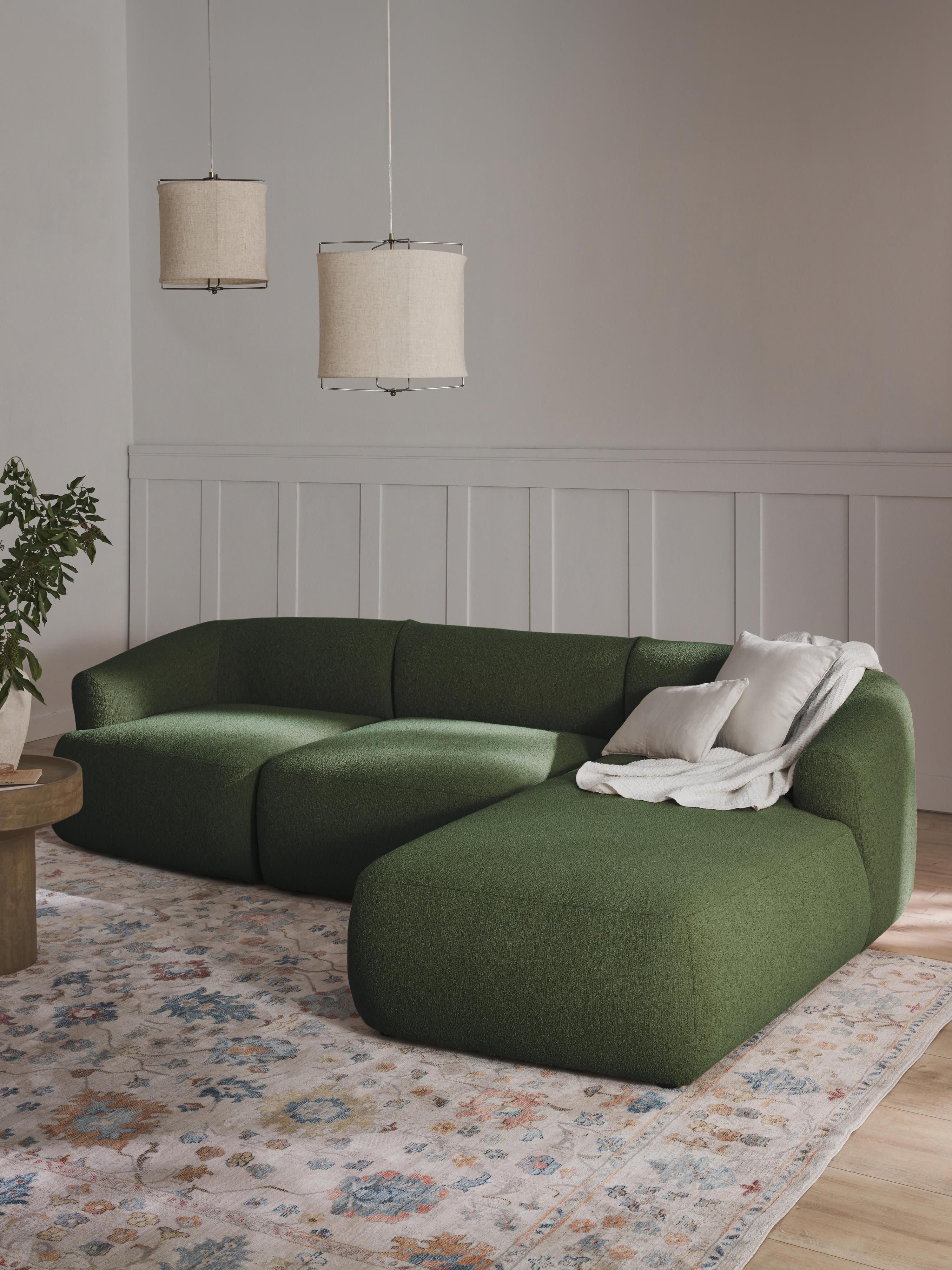 Modulaire bouclé hoekbank Sofia (3-zits)
