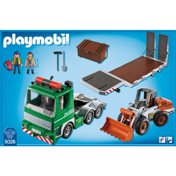 5026 - Playmobil City Action - Camion à plateau et chargeuse