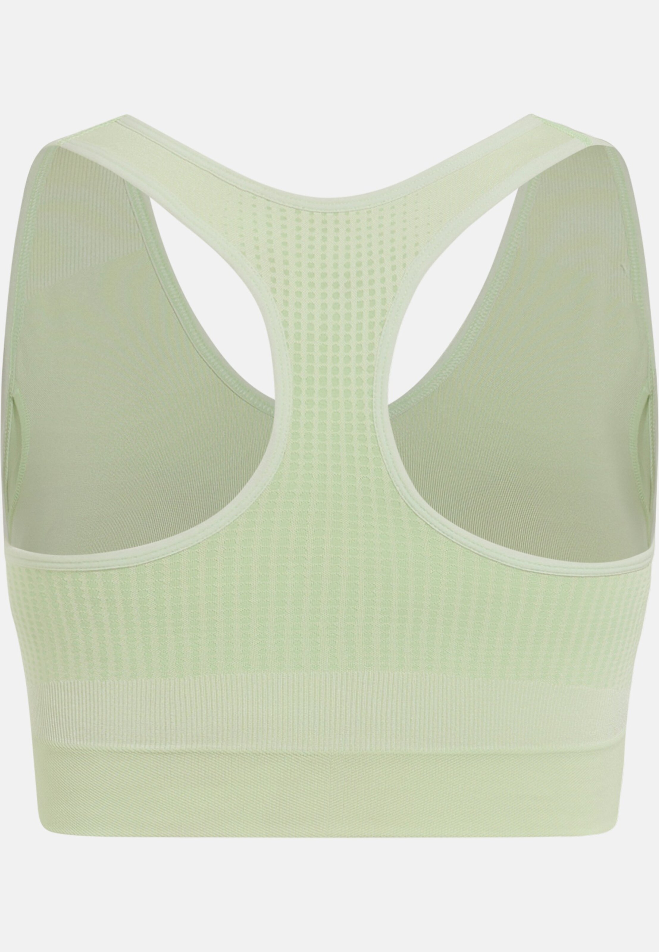 Seamless Sport-BH mit Reissverschluss und starkem Halt in patina green - ambrosia