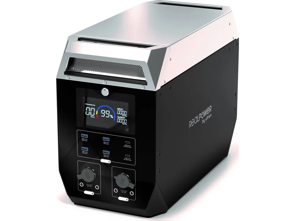RealPower PS-2000C, Lithium jern fosfat (LiFePO4), 620000 mAh, Vekselstrøm, Cigartænder, Solar, 1984 Wh, 2000 W, 1000 W