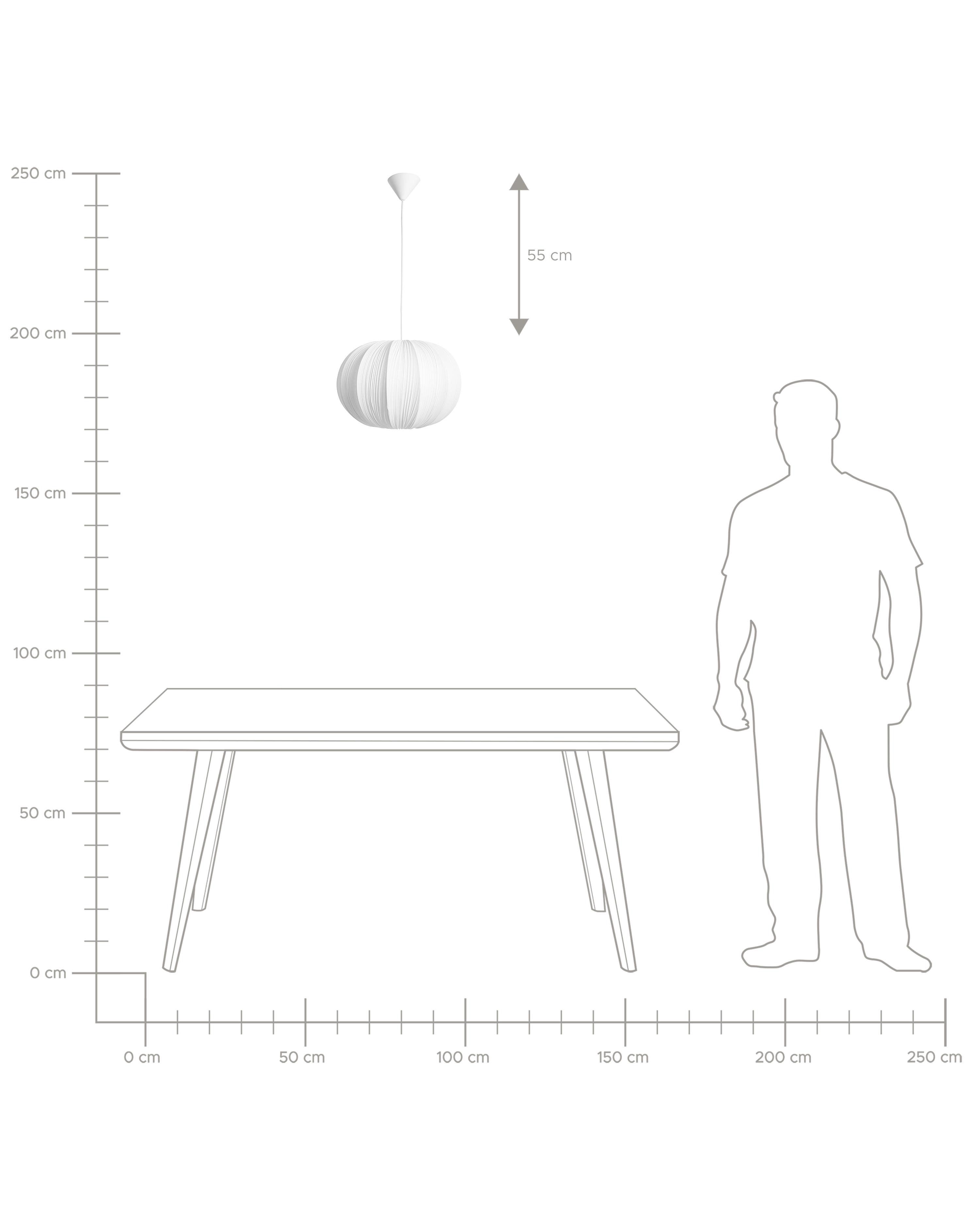 Hanglamp OKER Stof Wit