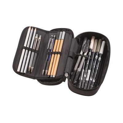 Trousse plumier Walker Alpha - 1 compartiment - noir
