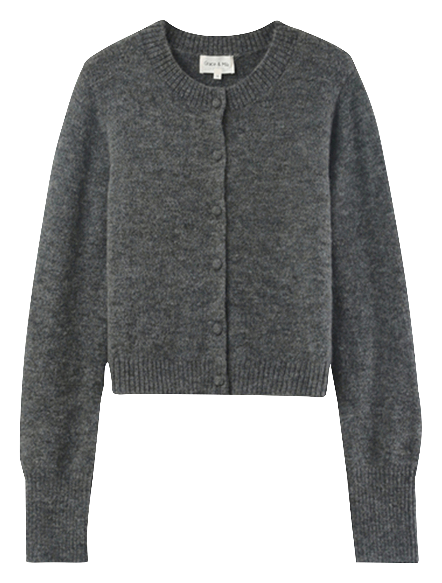 ORSINA - Cardigan droit en maille | Argent