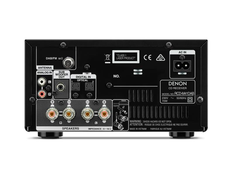 Denon Micro-HiFi Anlage D-M41DAB Schwarz HiFi-System mit CD, Bluetooth und UKW / DAB / DAB