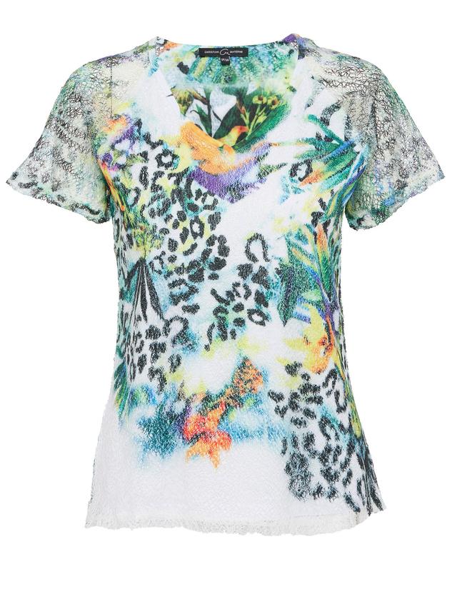 Shirt im Palmen-Leomotiv