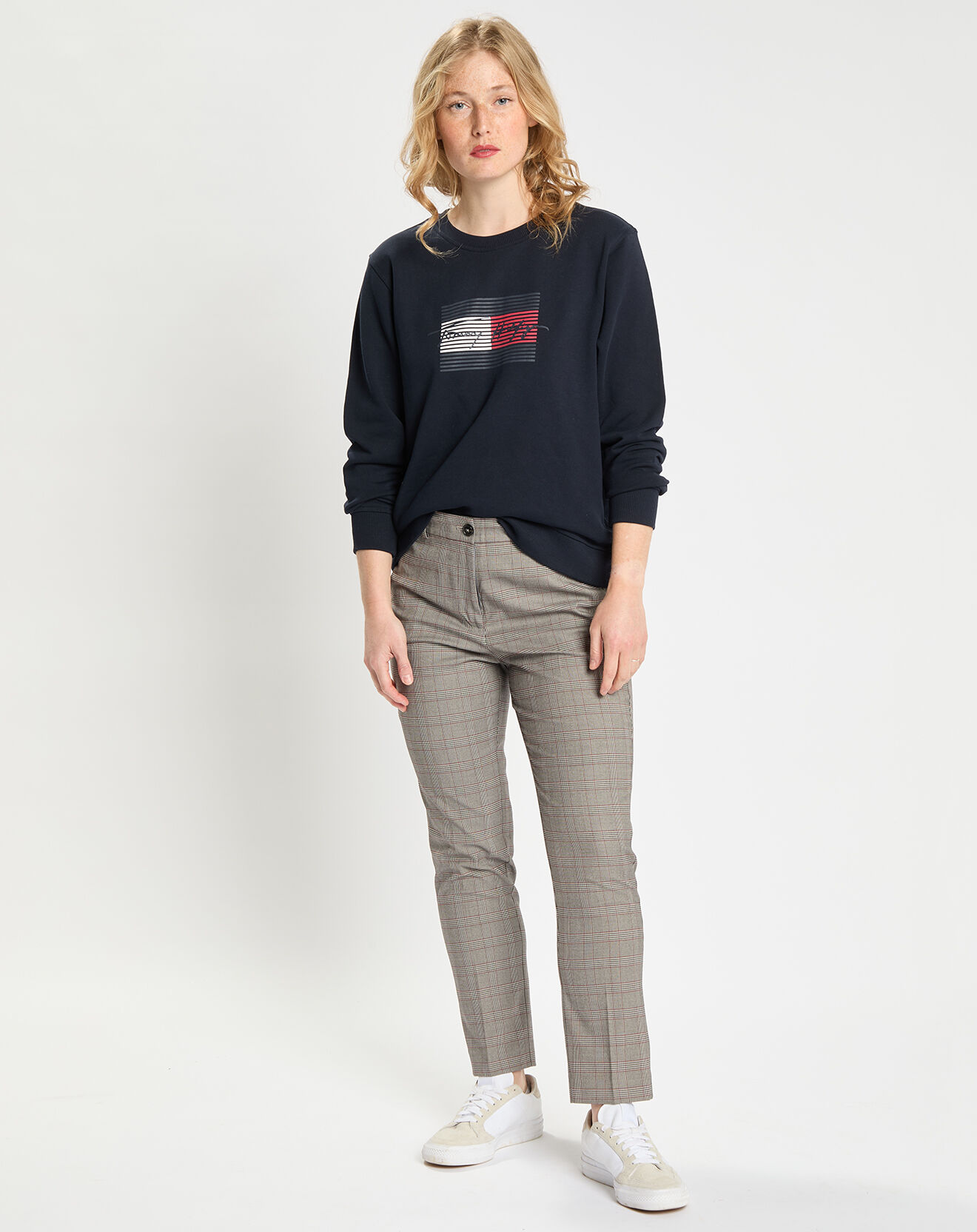 Tommy Hilfiger Sweat 100% Coton Bio  Flag bleu marine