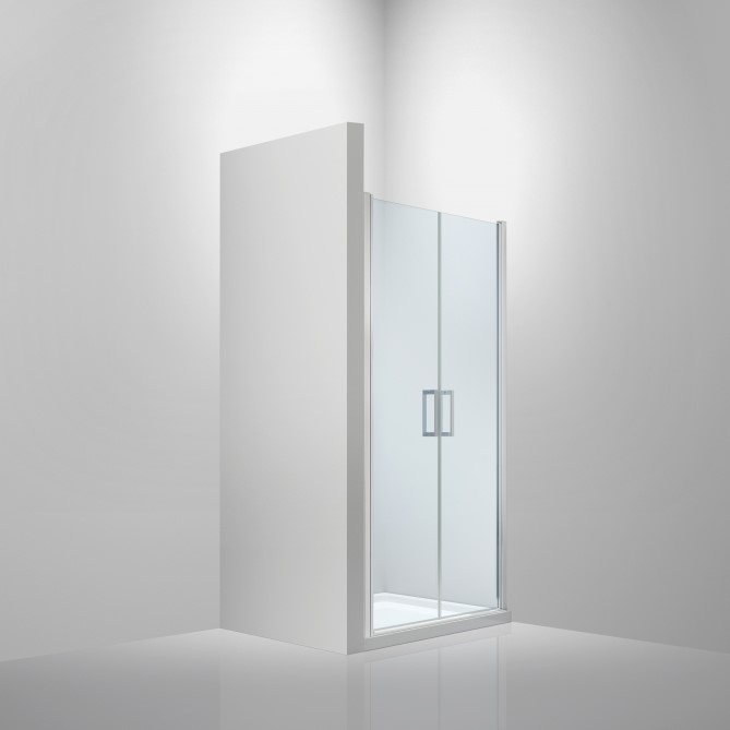 van Rijn ST02 pendeldeuren chroom 90x200cm