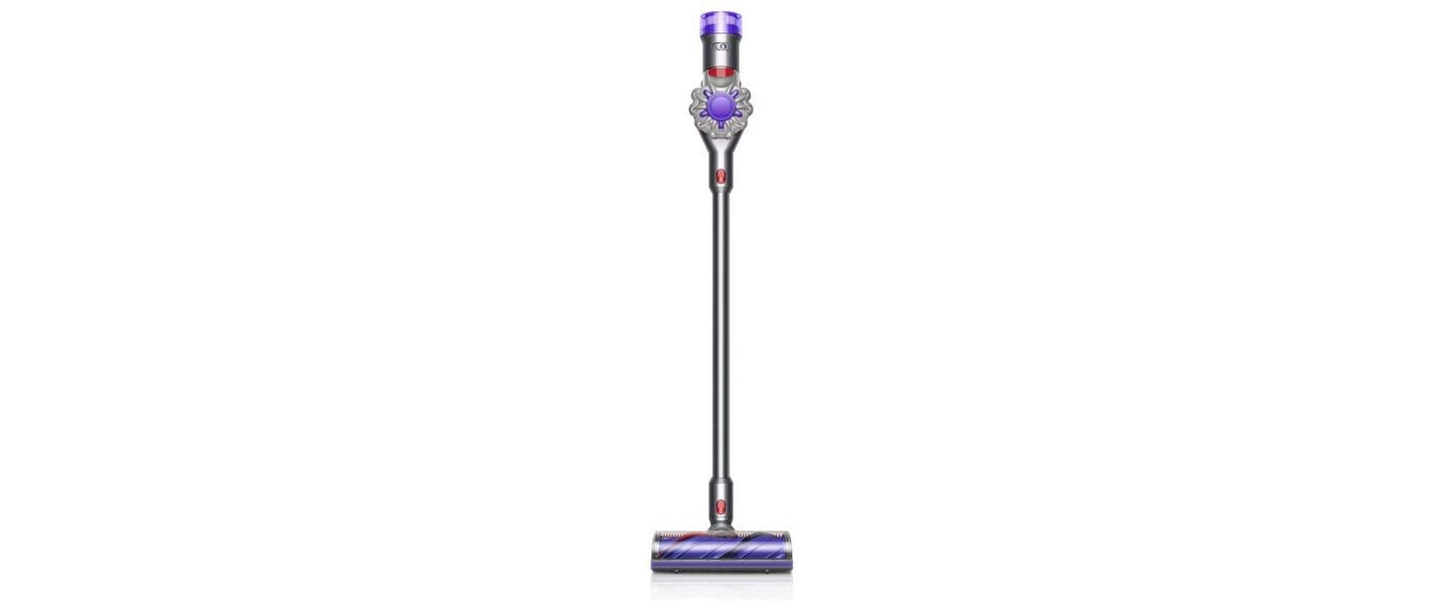 Akku-Hand- und Stielsauger V8 Advanced Silber/Violett<br>Kabelloser Staubsauger für Haushalte mit Haustieren