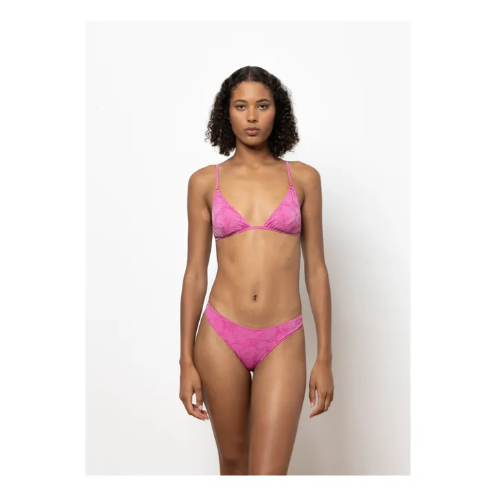 Caro luna Maillot 2 Pièces Carolina Jacquard Fleurs | Rose