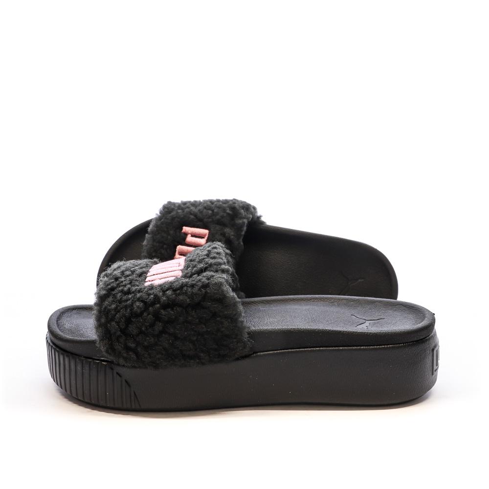 Puma Claquettes Noires/Roses Femme Puma Marshmal