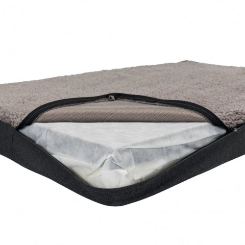Colchão para cães de duas camadas, cinza