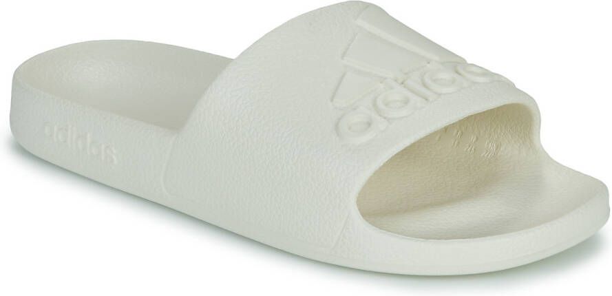 Adidas adilette Slippers en Sandalen Wit 2 3 Mesh Synthetisch